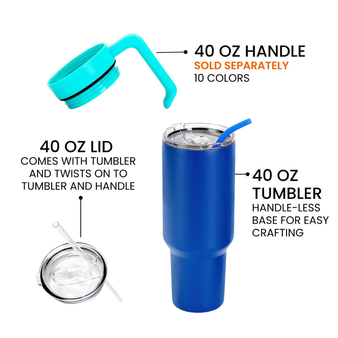 Personalized 40oz Tumbler Without Handle