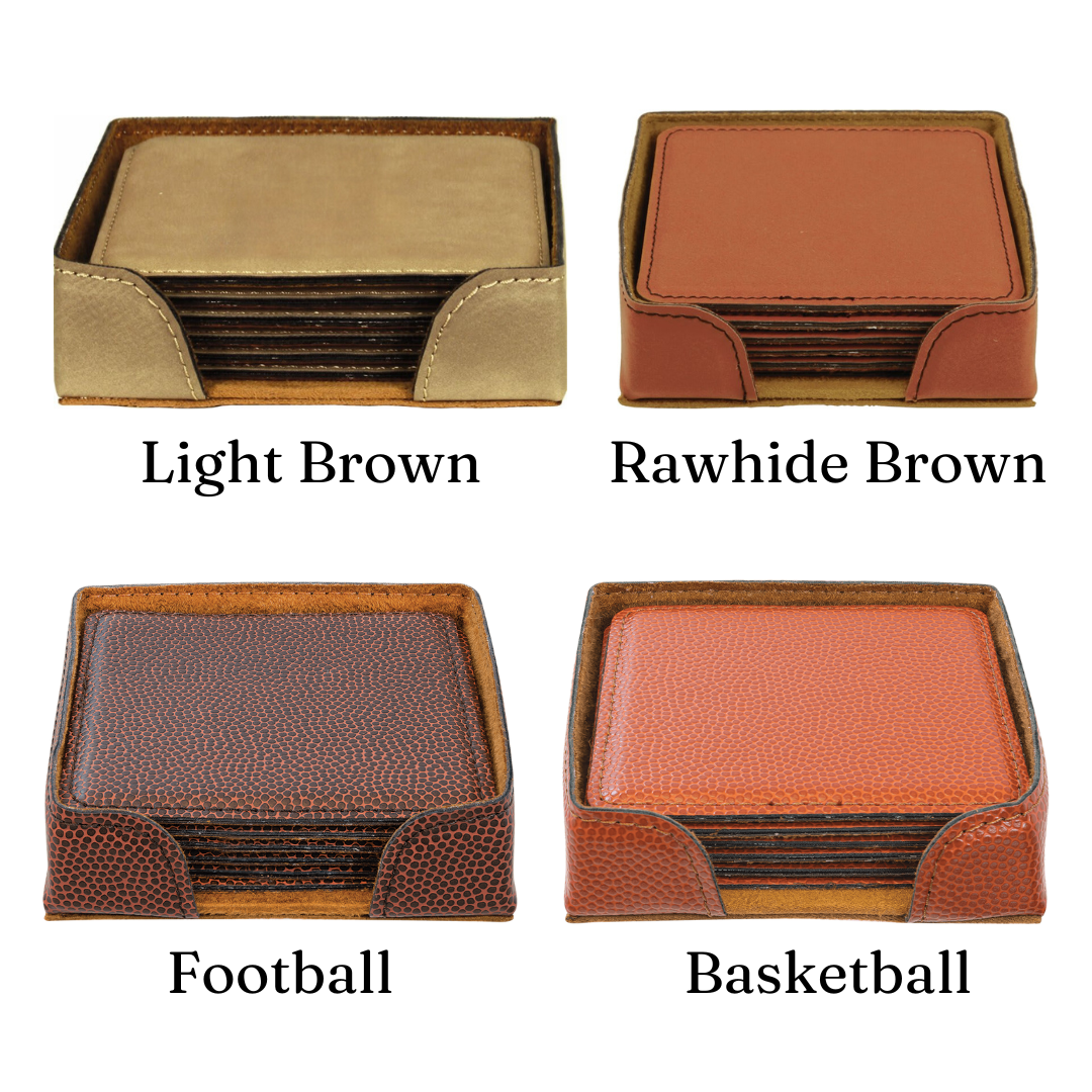 Personalized Leatherette Coasters