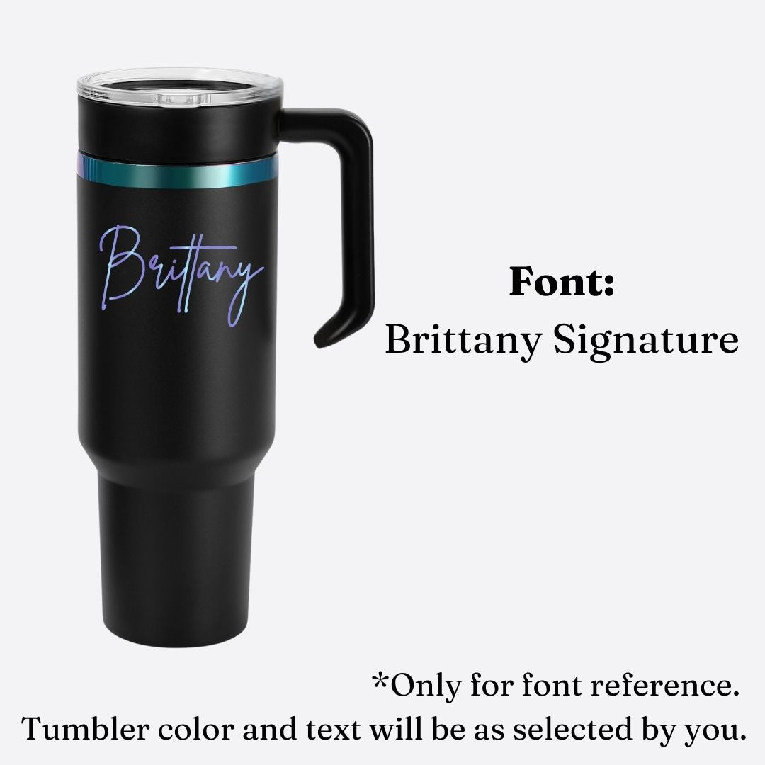 Personalized 40oz Tumbler Rainbow-plated