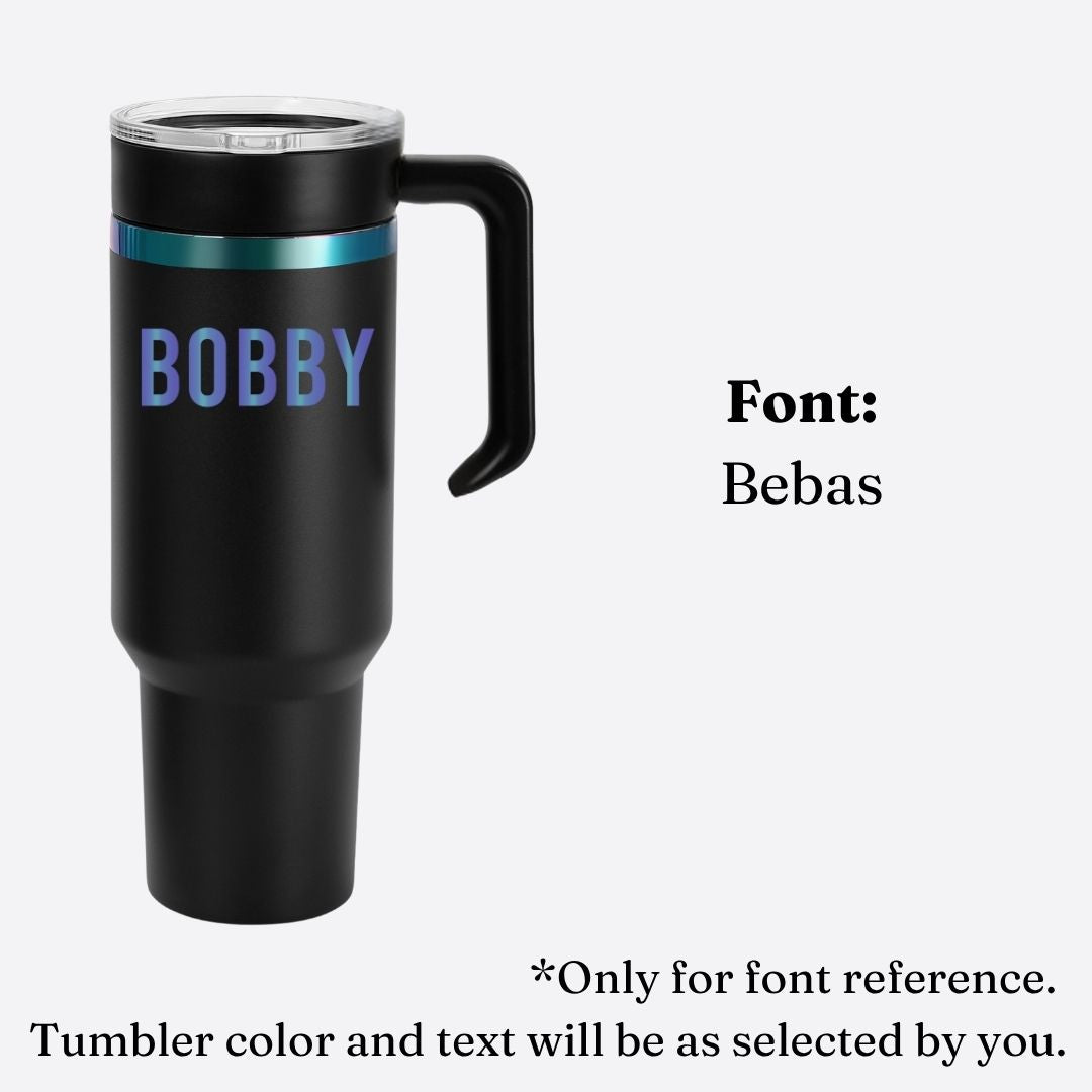 Personalized 40oz Tumbler Rainbow-plated