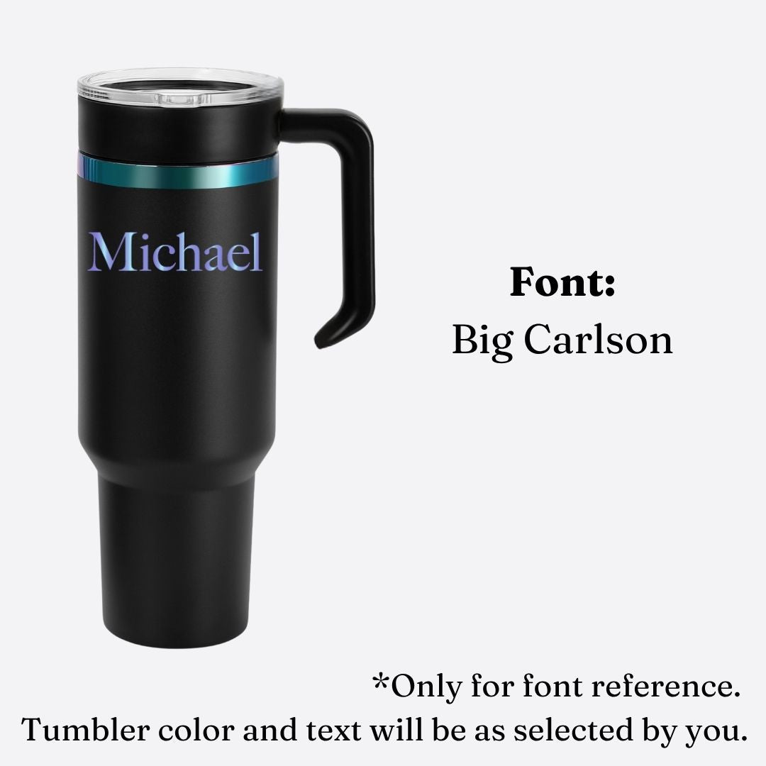 Personalized 40oz Tumbler Rainbow-plated