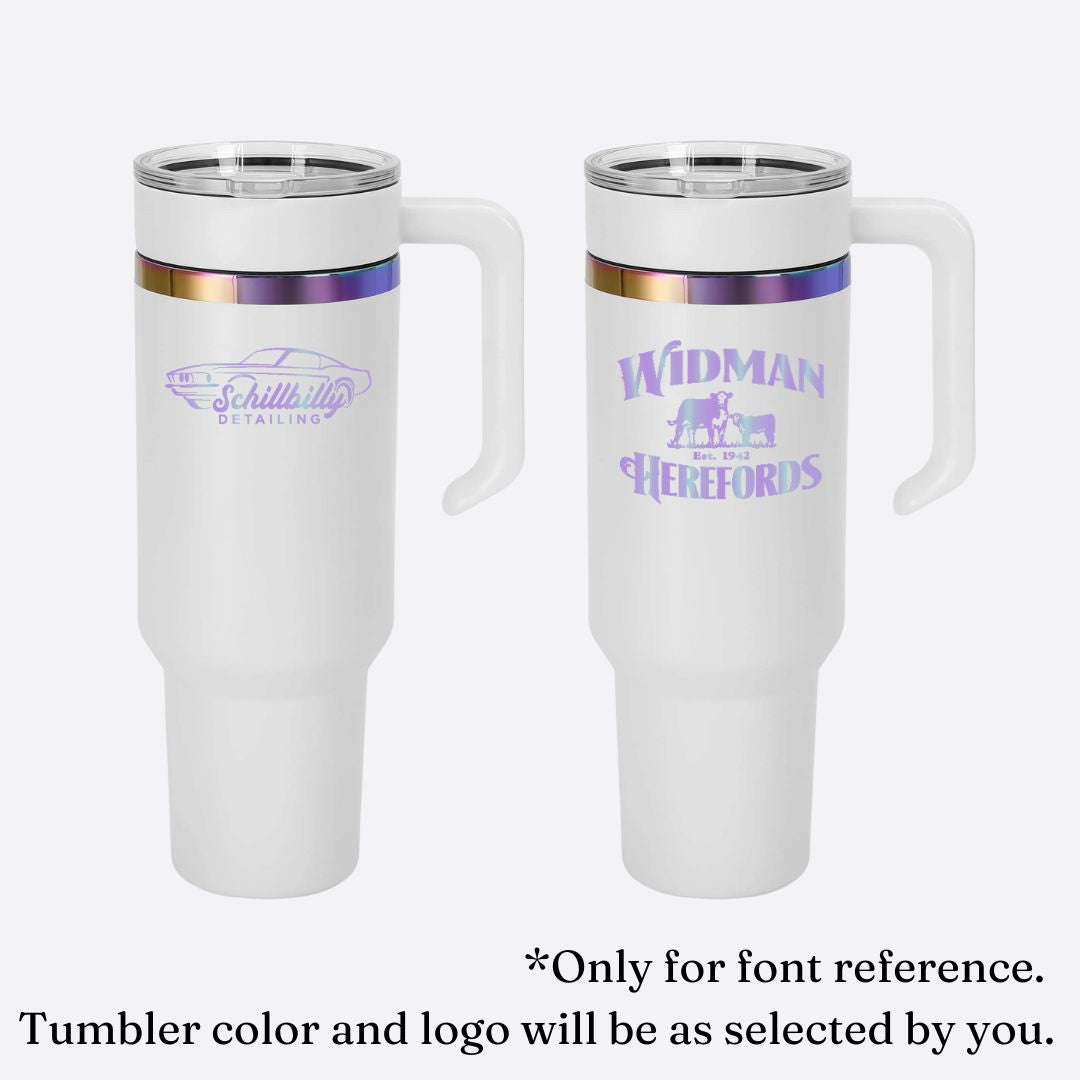 Personalized 40oz Tumbler Rainbow-plated