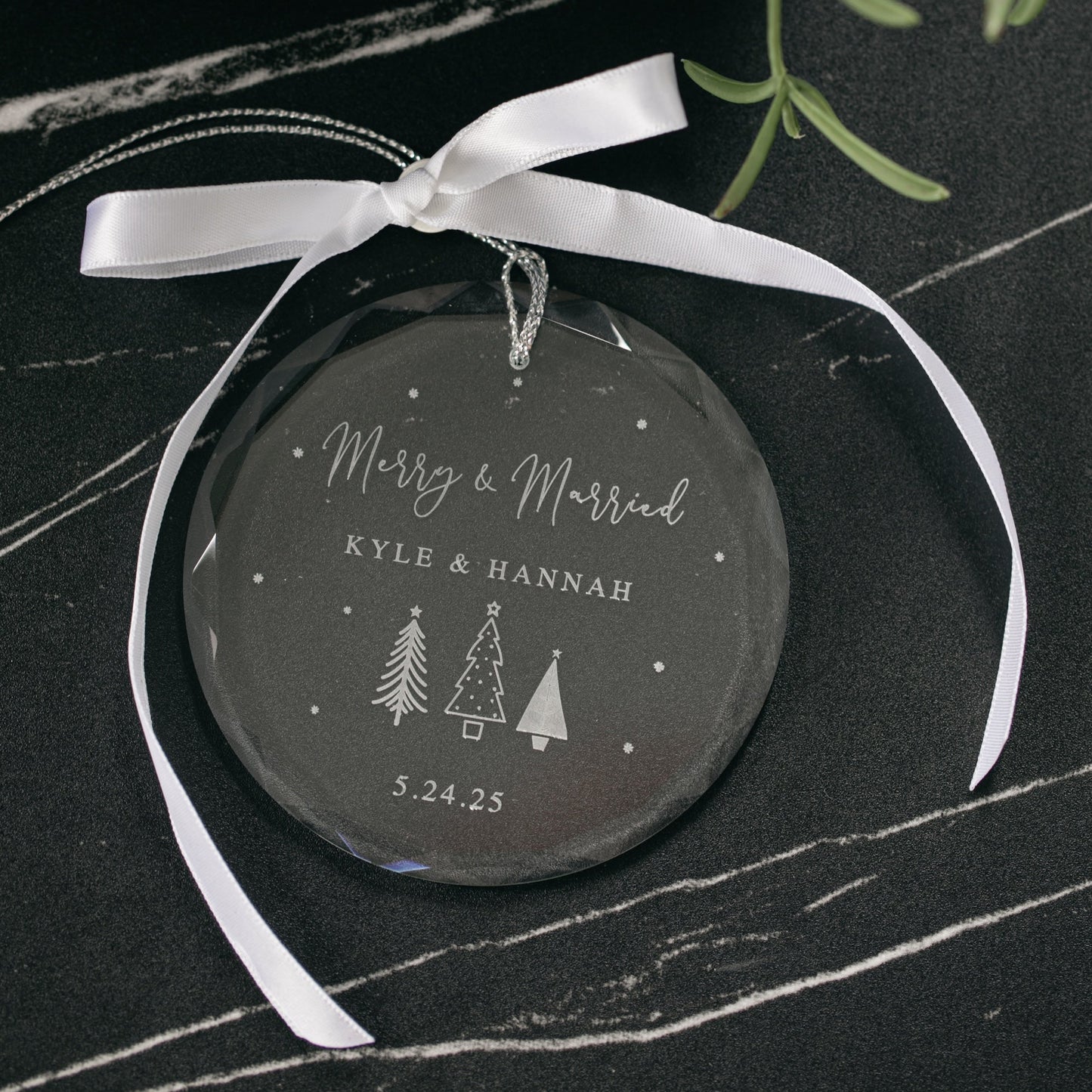Merry and Married Ornament