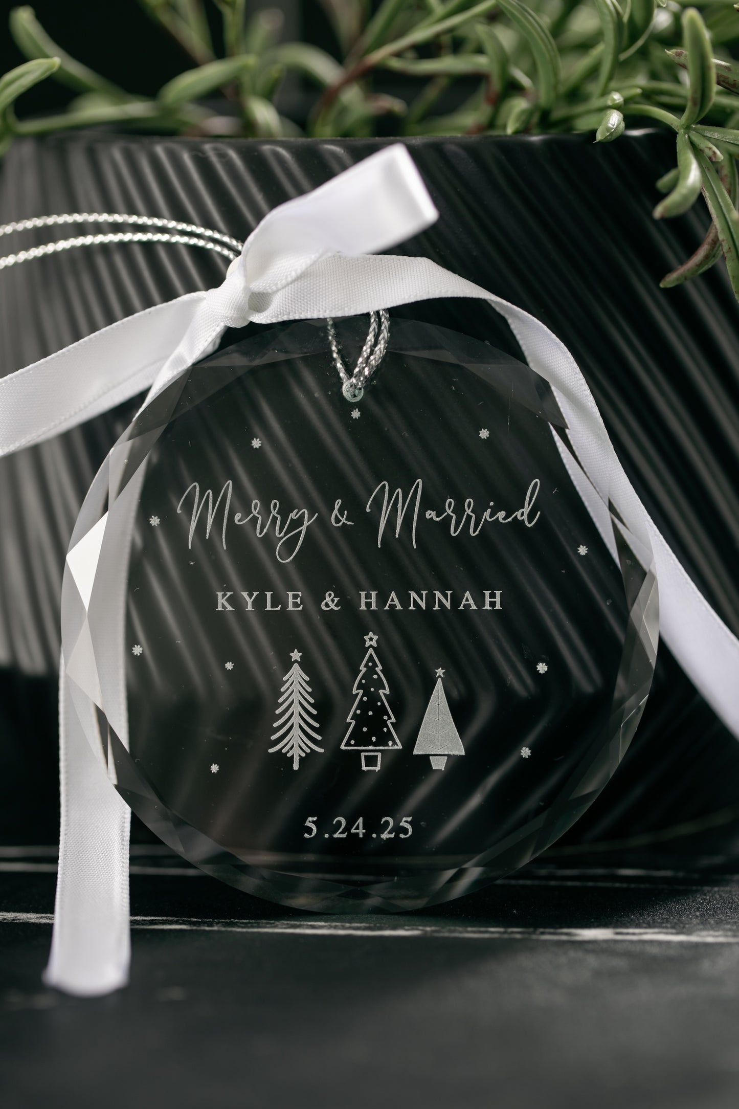 Merry and Married Ornament