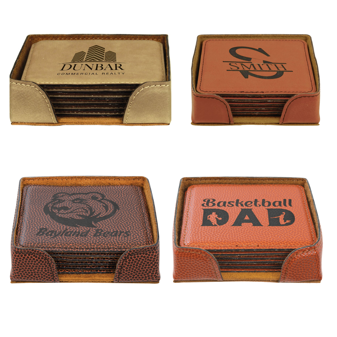 Personalized Leatherette Coasters