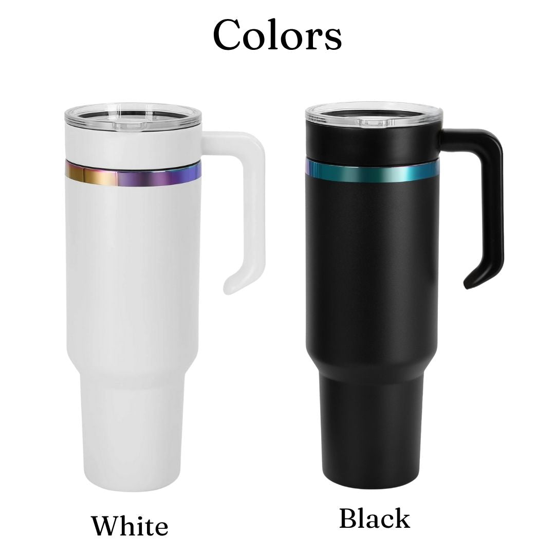 Personalized 40oz Tumbler Rainbow-plated