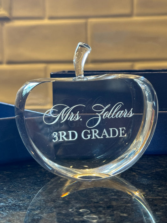 Personalized Crystal Apple