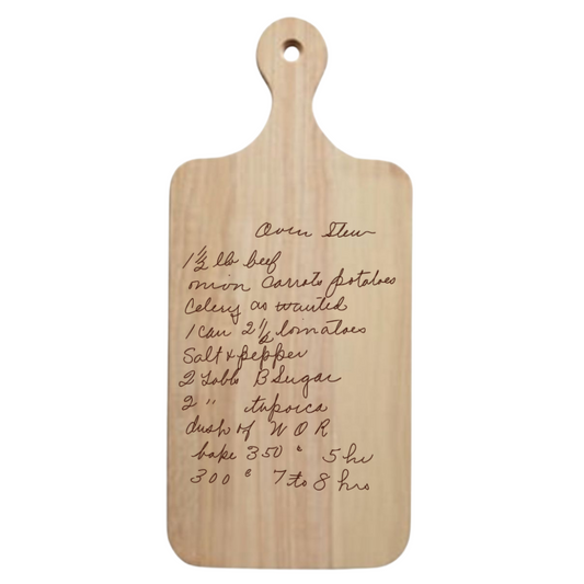 Handwritten Recipe Board