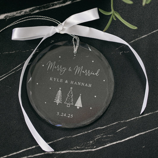 Merry and Married Ornament