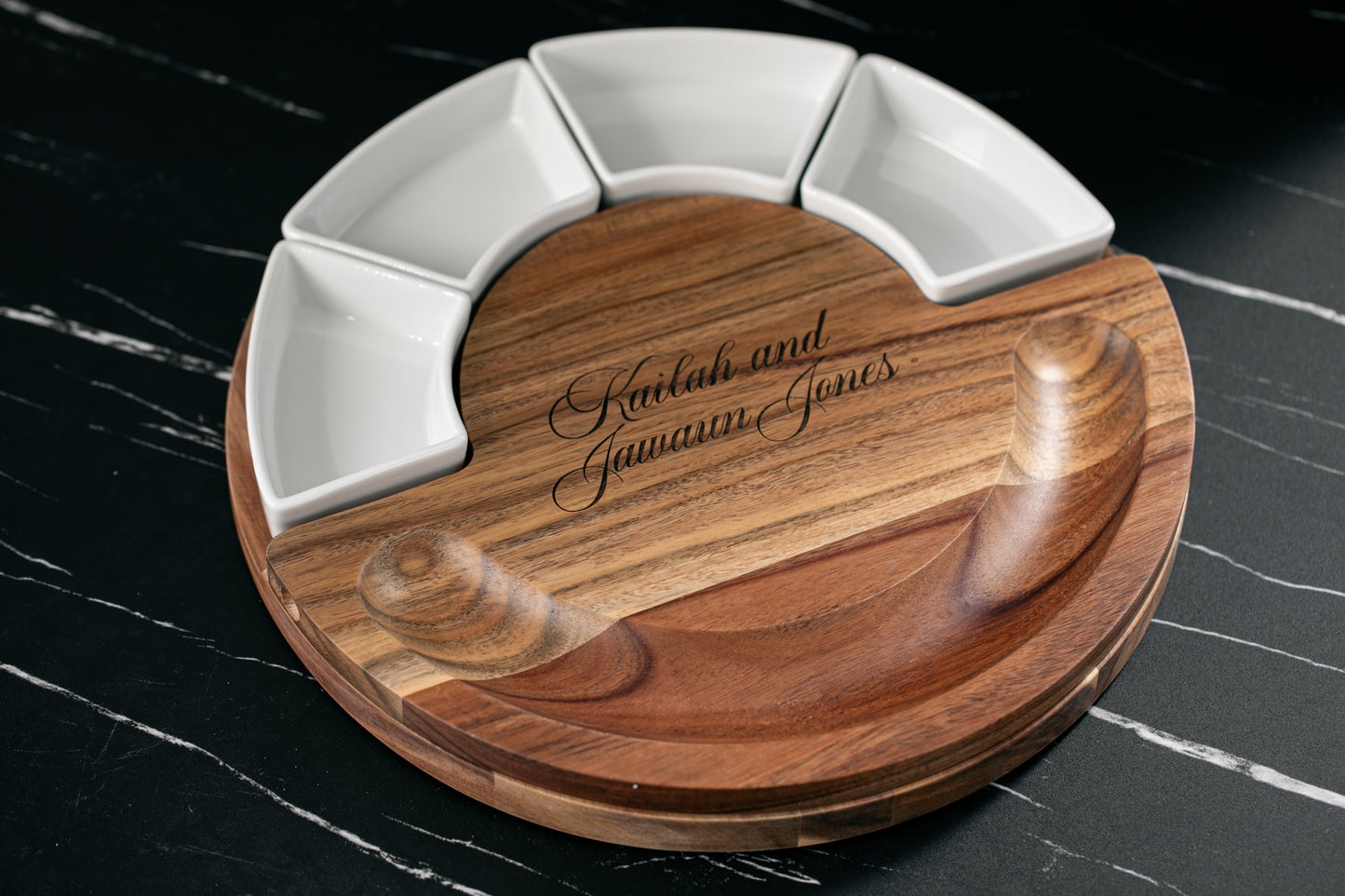 Round Charcuterie Board With Utensils