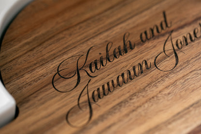 Round Charcuterie Board With Utensils