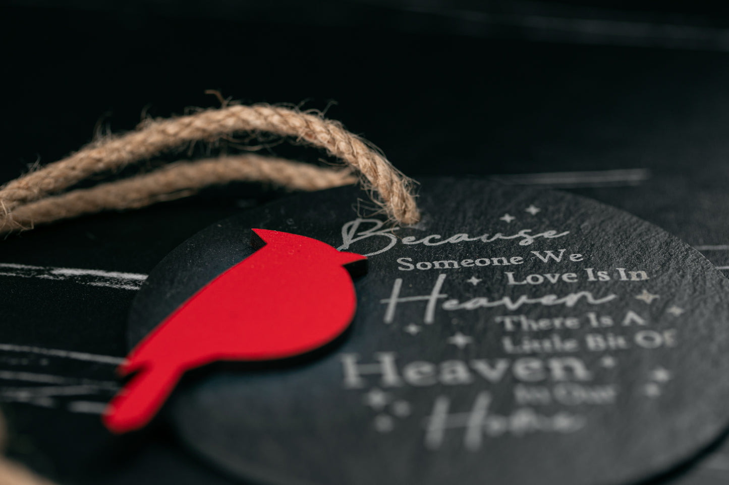 Cardinal Slate Memorial Ornament