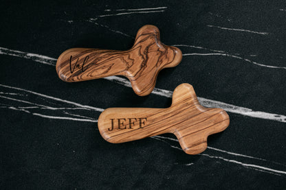 Olive Wood Palm Cross