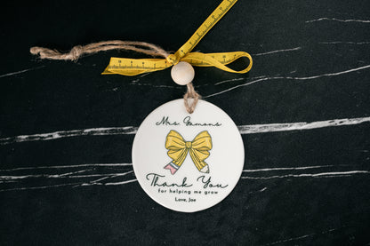 UV Printed Teacher Pencil Ornament