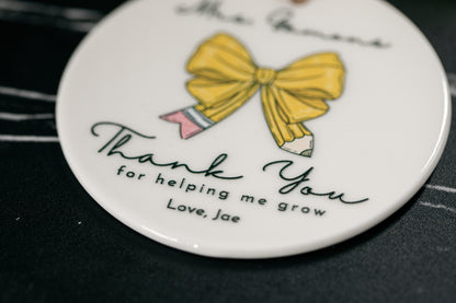 UV Printed Teacher Pencil Ornament