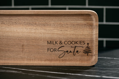 Milk And Cookies For Santa Tray