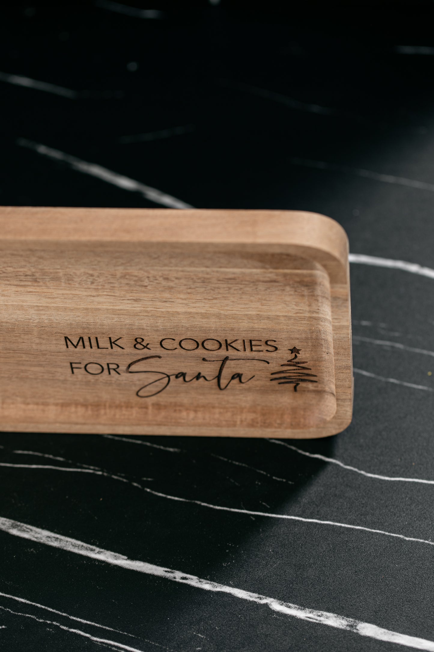 Milk And Cookies For Santa Tray