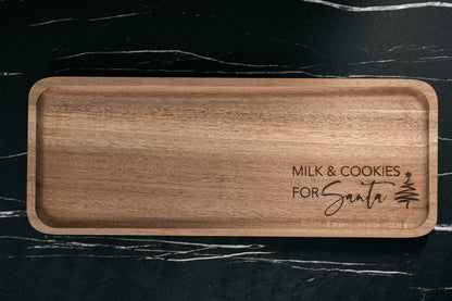 Milk And Cookies For Santa Tray