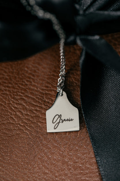 Cow Tag Necklace