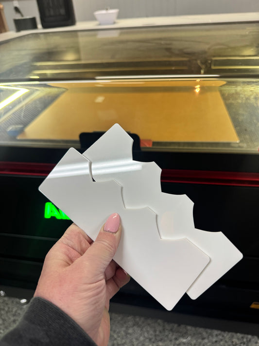 White acrylic blanks