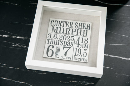New Baby Shadow Box