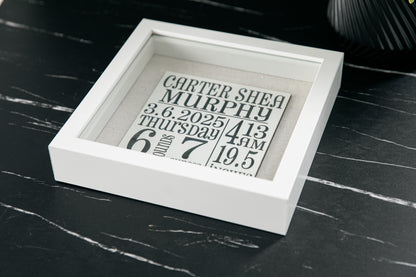 New Baby Shadow Box