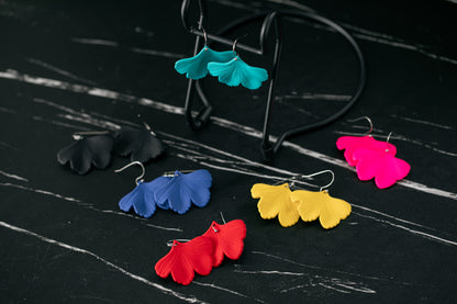 Clay Ginkgo Earrings