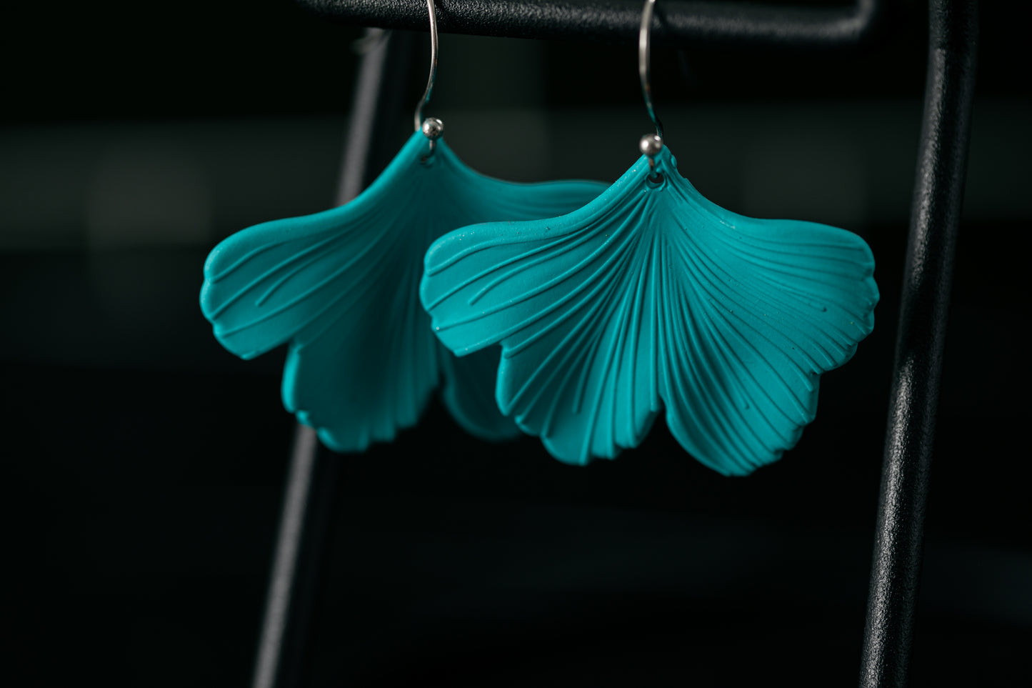 Clay Ginkgo Earrings