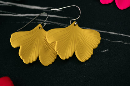 Clay Ginkgo Earrings
