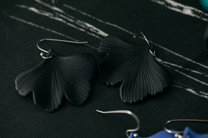 Clay Ginkgo Earrings