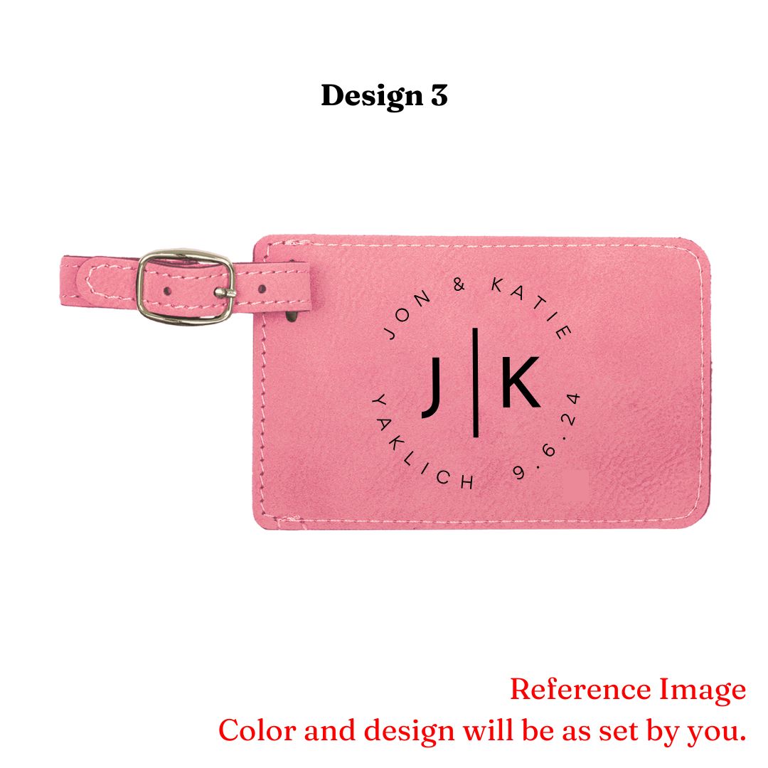 Personalized Leatherette Luggage Tags