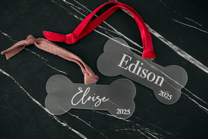 Custom Dog Bone Ornament