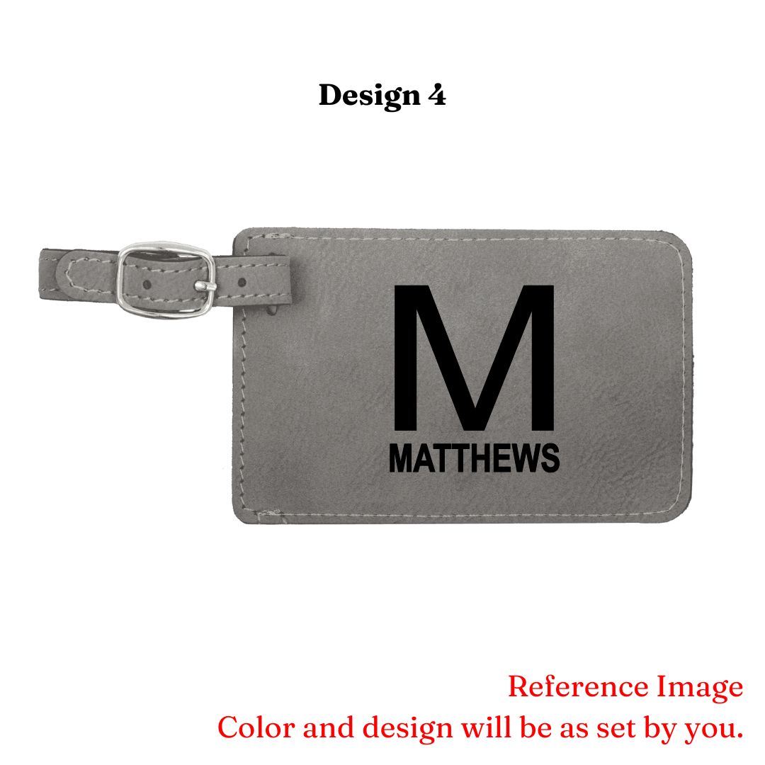 Personalized Leatherette Luggage Tags