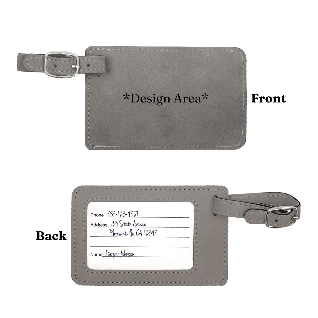 Personalized Leatherette Luggage Tags