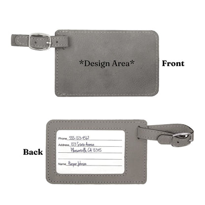 Personalized Leatherette Luggage Tags