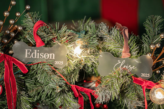 Custom Dog Bone Ornament