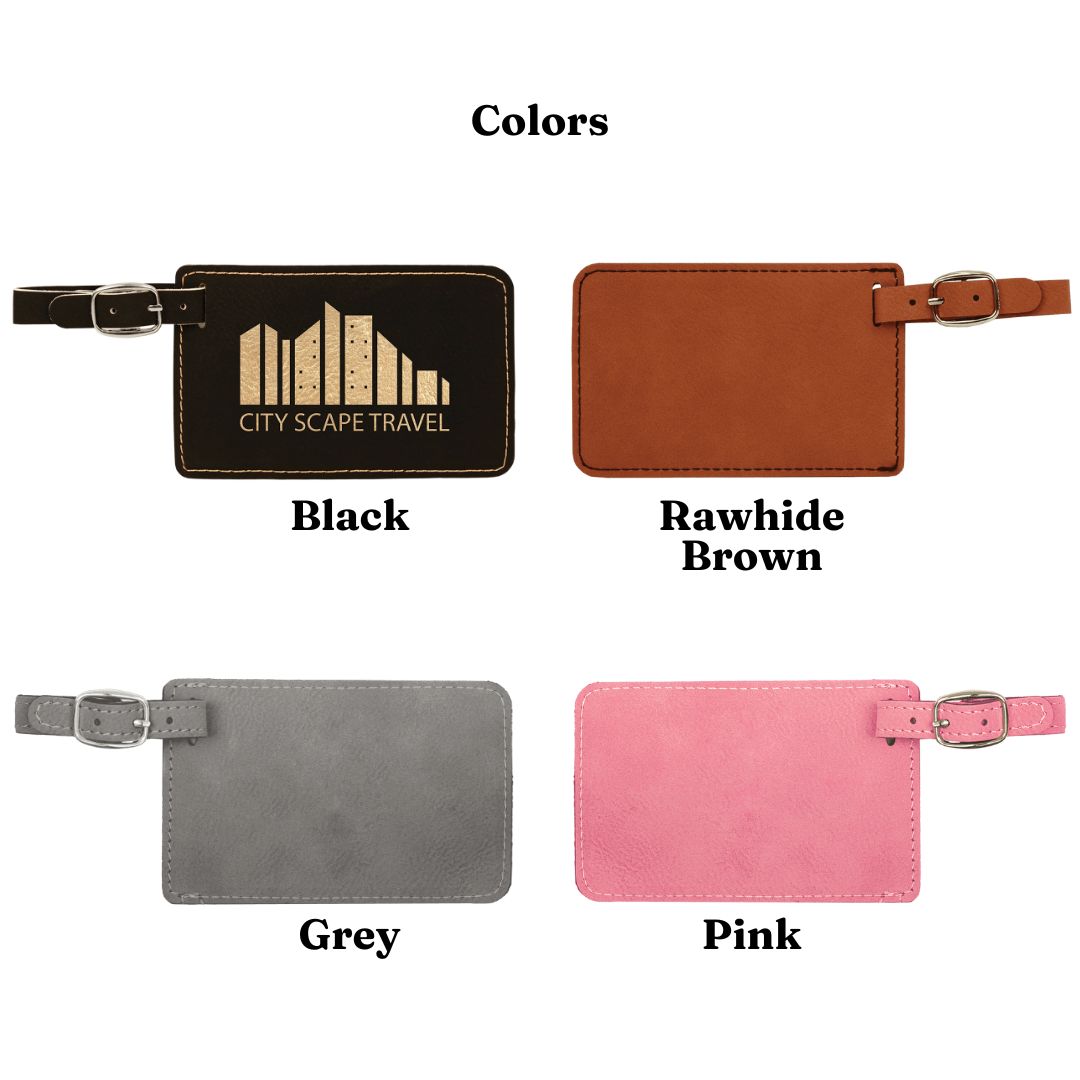 Personalized Leatherette Luggage Tags