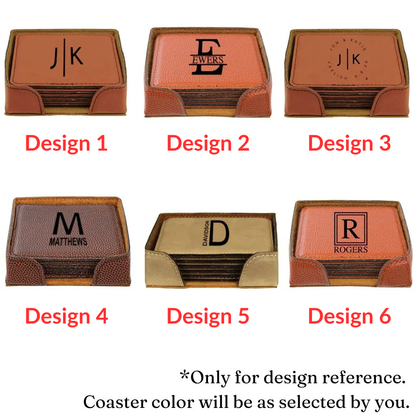 Personalized Leatherette Coasters