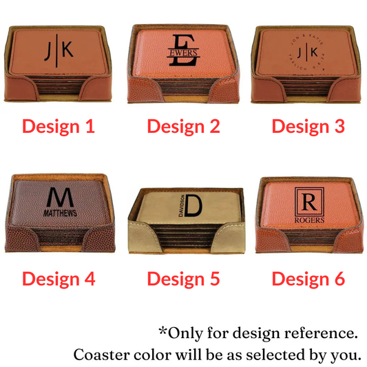 Personalized Leatherette Coasters