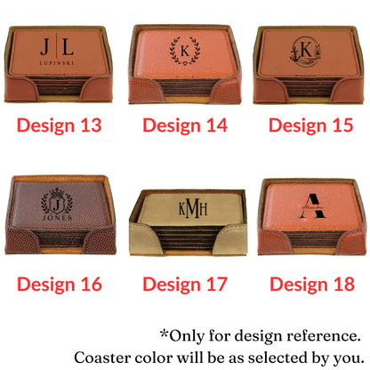Personalized Leatherette Coasters
