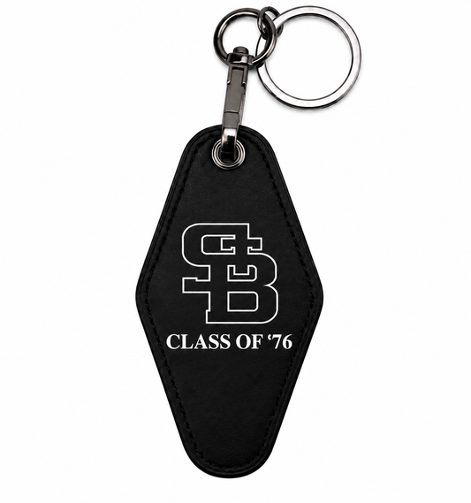 St. Bede Class of '76- Leatherette Motel Keychain