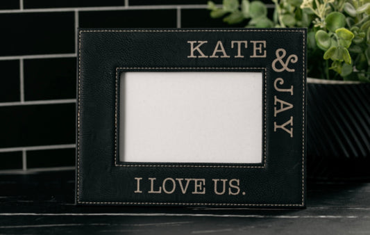 Personalized Leatherette Photo Frame