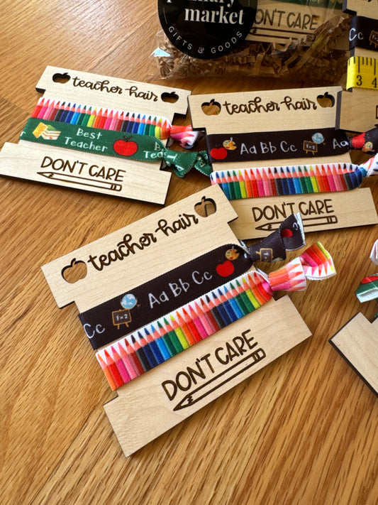 Teacher hair ties