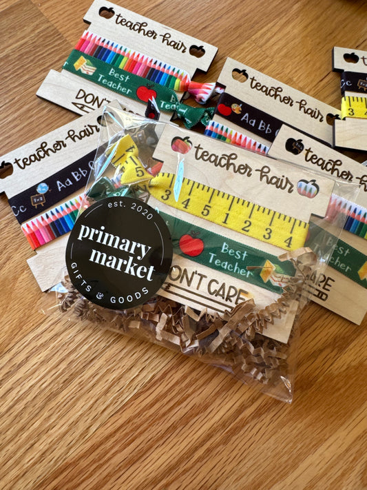 Teacher hair ties