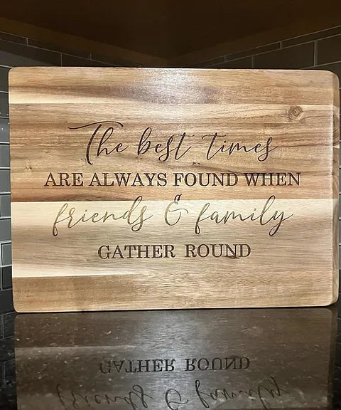 Friends and Family Gather Serving Board