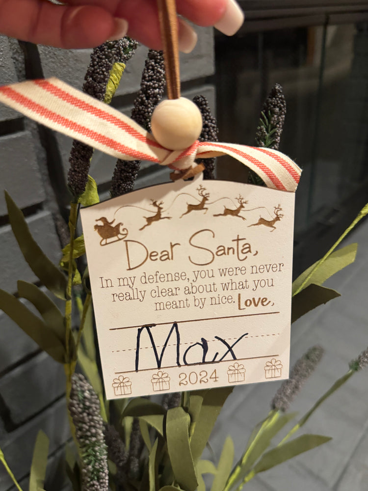 Dear Santa Christmas Ornament