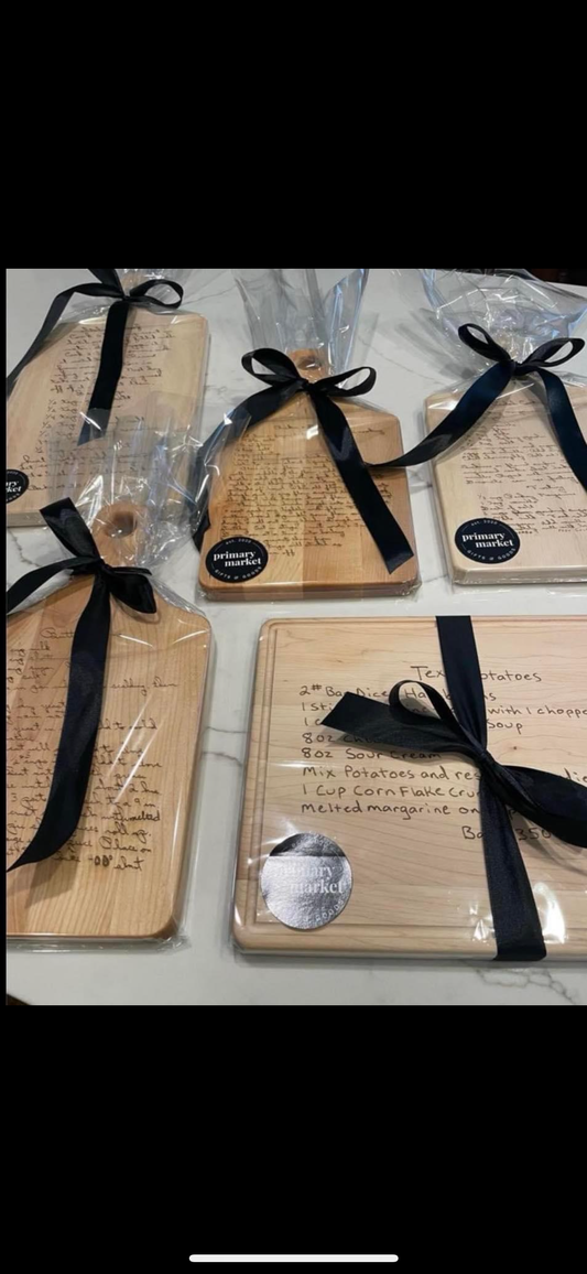 Handwritten recipe boards medium