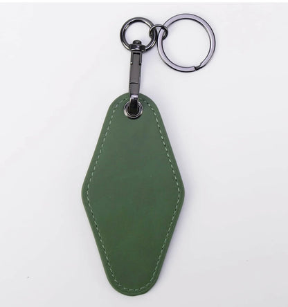 Leatherette Motel Keychain