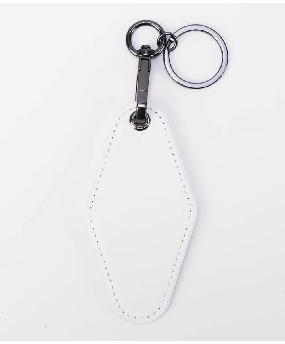 Leatherette Motel Keychain