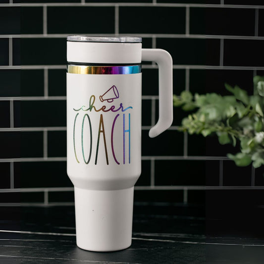 Personalized 40oz Tumbler Rainbow-plated